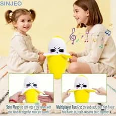 SINJEO Metrônomo De Indução De Frutas , Brinquedo De Pelúcia De Banana Criativo Sensorial , Boneca Recheada De Ritmo Mus
