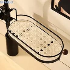 SINJEO Torneira Esponja Saboneteira , Suporte Removível À Prova D'água Para Shampoo De Chuveiro , Não Perfurado