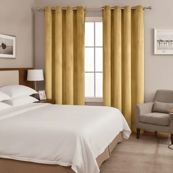 Cortina De Veludo TEVO , Cortinas Blackout De Toque De Textura Macia De Cor Sólida , Janela Através Da Haste