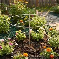 Anel De Suporte De Planta De Metal TEVO , Gaiola Resistente À Prova De Ferrugem De Arte Em Ferro , Suave Para Plantas De