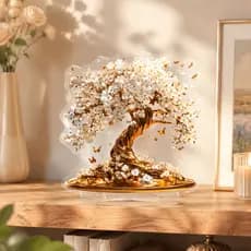 Enfeites De Mesa TEVO , Ornamento De Tulipa De Árvore Acrílica , Suporte De Flores Plano 2D Para Decoração De Casa
