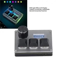 Teclado Mecânico Programável  , Com Botão Multifuncional , Chave Quente De Uma Mão , Mini De 3 Teclas
