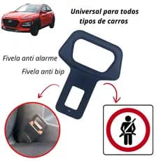 Fivela de Cinto de Segurança Anti Bip Anti Barulho Som Universal Envio Imediato