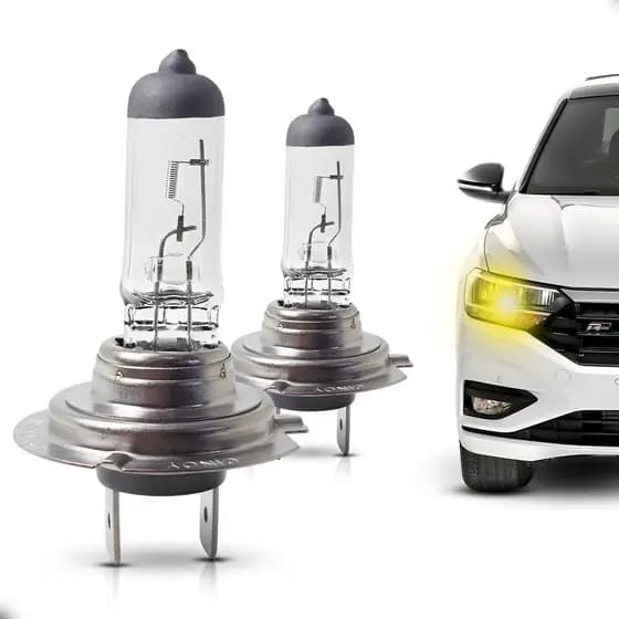 Par Lâmpadas Carro H7 Halógena Comum Farol Baixo 12v 55w