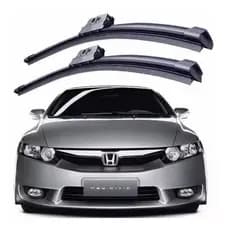 Jogo de Palhetas Limpador Parabrisa Silicone Civic New Civic 2007 2008 2009 2010 2011 2012 2013