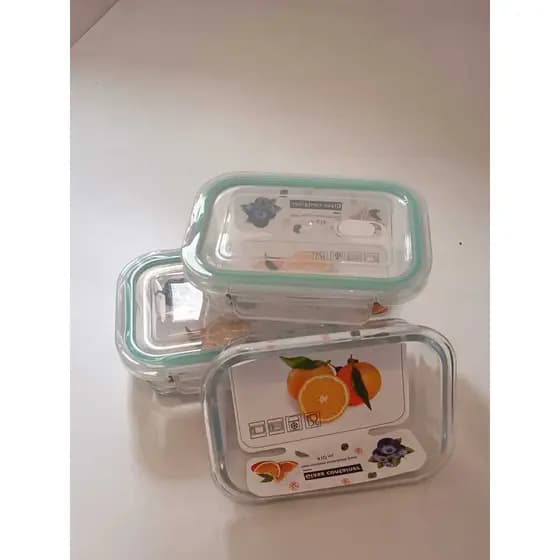 Pote de Vidro com Tampa Hermética 410ml  Marmita de Vidro Resistente para Micro-ondas e Geladeira