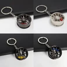 Chaveiro De Carro Com Cubo De Roda  , Disco De Freio De Pneu Modelo De Liga 3D , Brinquedo Fidget