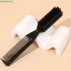Pente Dupla Face Kesselmanmoda , Modelador 2 Em 1 Para Barba De Barbear , Cerdas Confortáveis