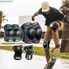 Cotoveleiras Esportivas Kesselmanmoda , Protetores De Pulso Absorventes De Choque , Joelheiras Para Patins , Espessadas