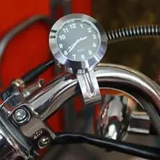 Relógio De Montagem No Guiador  , Quartzo Para Motocicleta Com Caixa De Alumínio À Prova D'água , Movimento