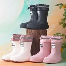 Botas De Chuva Femininas , Sapatos Antiderrapantes À Prova D'água De Desenho Animado , Sola Grossa , Perna Médi
