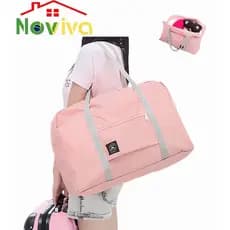 Noviva Sacola De Viagem Dobrável À Prova D'água - Pendurável na Mala+ Organizador Grande Capacidade