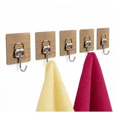 KIT10 Gancho Adesivo/ Com de panos Multifuncional Autocolante Casa Cozinha Quarto Banheiro Organizado Noviva