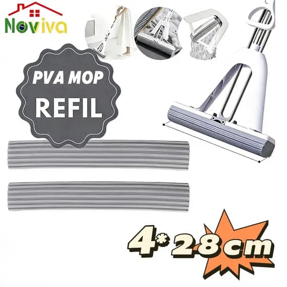 Refil| Pva Mop Esponja Mop Rodo Premium 28 cm| Apenas com refil Noviva