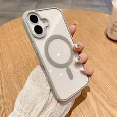 Capa magnética para telefone IPhone17 Pro Max, sensação de pele acrílica com tudo incluído, resistente a choques, adapta