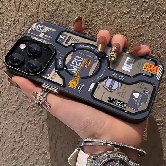 Chip mecânico adequado para Apple 17pro caso de telefone 16pro colorido prata IMD15 Premium 14pro Cross-Border 13 duro 1