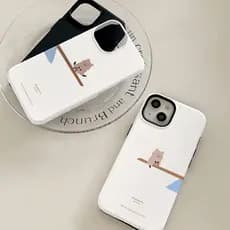 Ins casal adequado para Apple 14/15pro caso de telefone iphone16 dois-em-um 11/12 filme 13 caso macio feminino