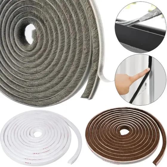 Fita Veda Frestas 15mm x 7mm Escovinha Vedação Portas Janelas Portões - Youtek