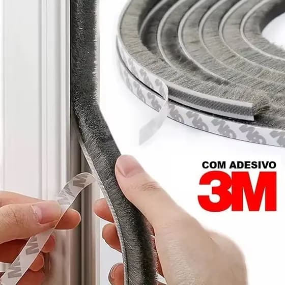 Fita Veda Frestas Vários Tamanhos 10mm x 7mm Com Adesivo Portas Janelas Portões  - Youtek