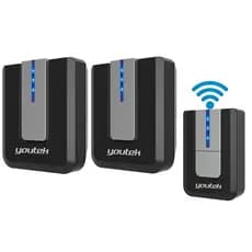 Campainha Sem Fio Dupla Com 2 Receptores Até 300 Metros 52 Toques - Youtek