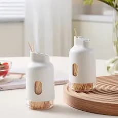 Caixa de palitos portátil com tampa deslizante, durável, design fofo e palitos inclusos