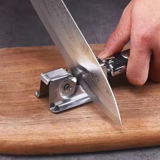Afiador Profissional Inox 3 em 1 para Facas e Tesouras — Corte Rápido e Preciso