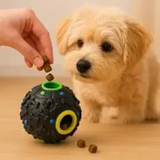 Brinquedo Interativo para Cães Dispensador de Petiscos com Sons Engraçados Antiestresse