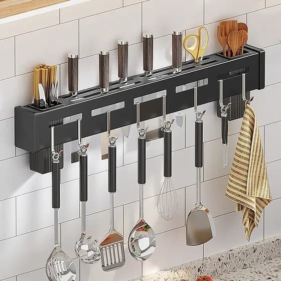 Suporte Para Armazenamento De Facas Ganchos Talheres Utensílios De Cozinha De Ferro(Enviar imediatamente) (Enviar imediatamente)