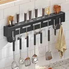 Suporte Para Armazenamento De Facas Ganchos Talheres Utensílios De Cozinha De Ferro(Enviar imediatamente) (Enviar imediatamente)