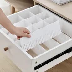 Kit 24 Tiras Divisórias Ajustáveis Para Organizar Gavetas