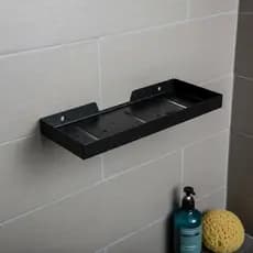 Porta Shampoo de Parede Preto Fosco