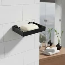 Porta Sabonete de Parede Banheiro Inox Preto Fosco – Moderno Resistente e Elegante