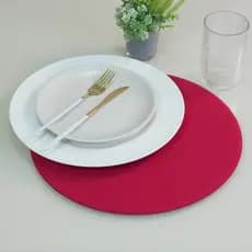 Sousplat Capa e Base MDF Basic Liso 35cm diâmetro100% Poliéster Tecido Oxford/mesa posta/festa/natal