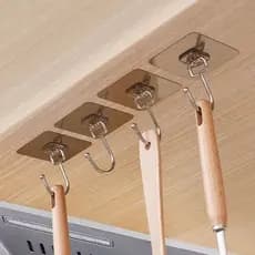 Conjunto De 10 Peças De Ganchos De Parede – Organizador Pegajoso Para Soluções De Armazenamento Doméstico De Banheiro E