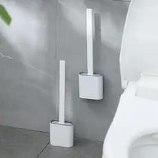 Escova de Silicone 2 em 1 Quadrada para Privada, Multiuso Sanitária