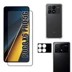 Kit Para Poco X6 Pro 5g | Película de Vidro 3D - Capa Anti Shock - Película da Câmera 3D