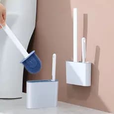 Escova Sanitária Quadrada 2 em 1 de Silicone para Vaso Sanitário Multiuso