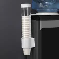 Kit Suporte Porta Copo Descartável 200ml Branco Nobre