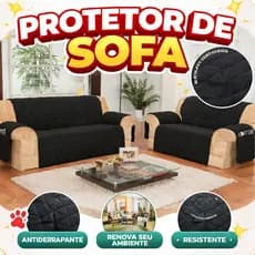 Capa Sofá Completa 3 e 2 Lugares Protetor Matelado Com Porta Controle E Revista