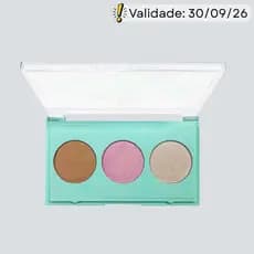Paleta Trio Iluminador Dourado, Rosé e Pérola - Phállebeauty | Glow Radiante