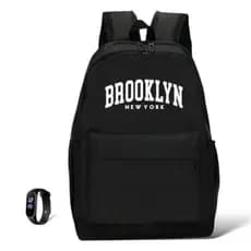 Bolsa mochila de Costa Unissex Escolar Passeio Trabalho + Relógio Oferta