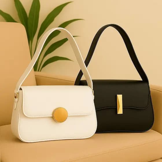 Bolsa Feminina de Ombro Kit 2 Unidade Bolsa Elegante Versatil Alça Ajusatavel Varias Cores