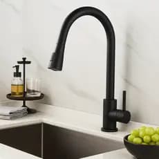 Torneira Gourmet Preta para Cozinha – Monocomando Quente e Frio | Design Moderno e Alta Performance