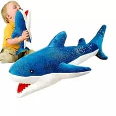 Urso de Pelúcia Fofinho para Crianças Tubarão 35cm aprx