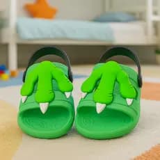 Sandália Papete Infantil Menino Dinossauros Bichos Masculino Criança Leve Confortável Antiderrapante