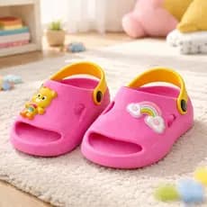 Chinelo Infantil Nuvem Slide Menina Ursinhos Carinhosos Macios Confortável Leves Fofos Arco Iris