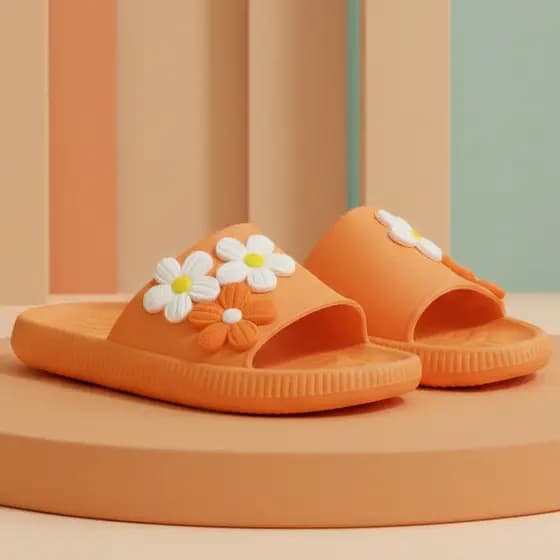 Chinelo Infantil Slides Jovem Nuvem Feminina Praia Verão Flores