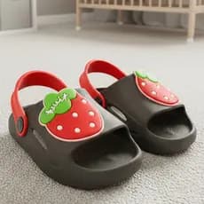 Chinelo Infantil Nuvem Slide Menina Frutas Grandes Verão Coloridas Macio Estilosa Confortável Leve