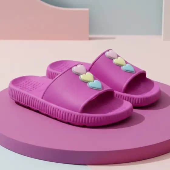 Chinelo Nuvem Slide Menina Coração Modinha Jovens