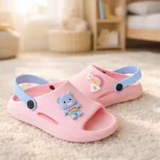 Chinelo Infantil Nuvem Slide Menina Ursinho Carinhosos Macio Confortável Leves Fofo Arco Iris